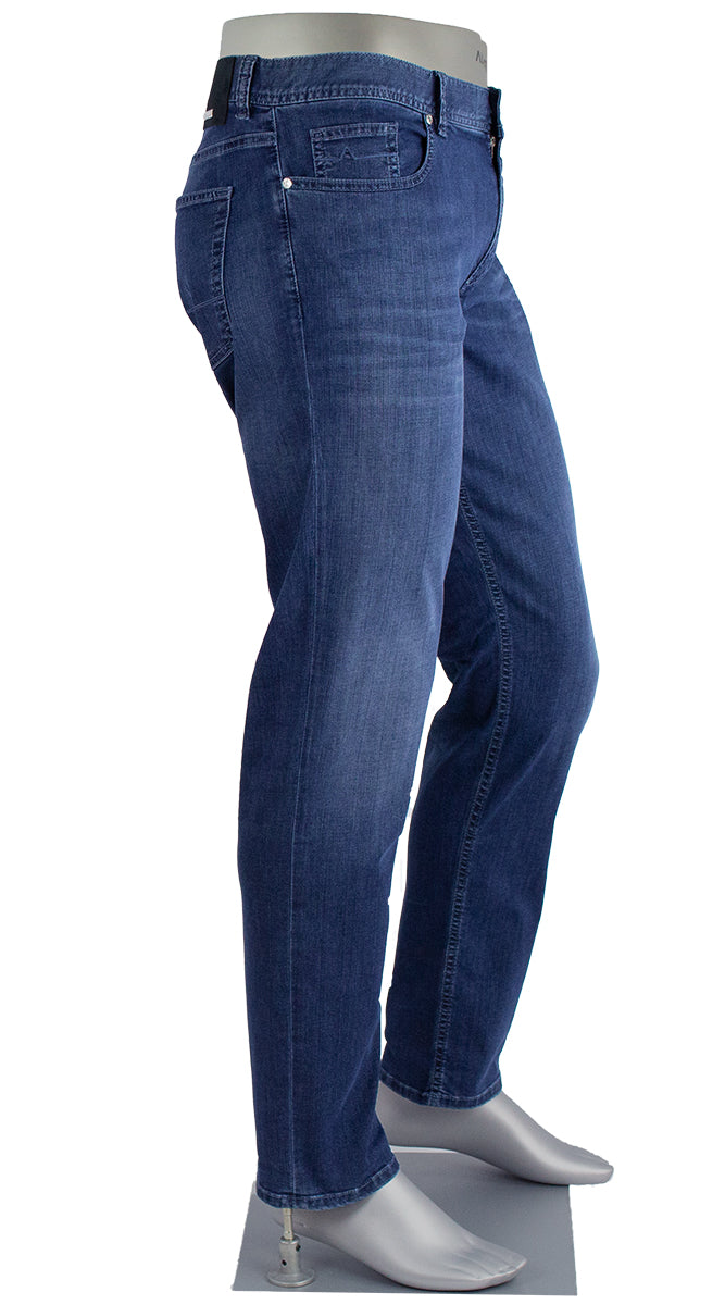 Alberto Pipe Coolmax® Business Jean Blue Side View 