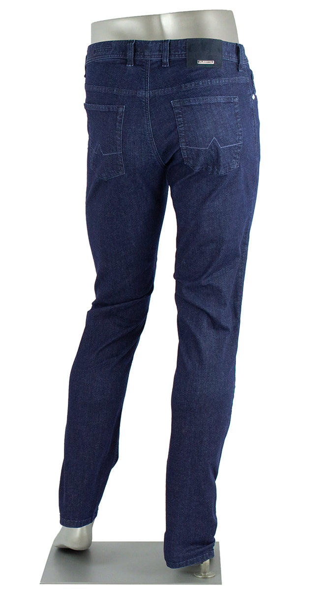 Alberto Pipe Coolmax® Business Jean Indigo Back View 