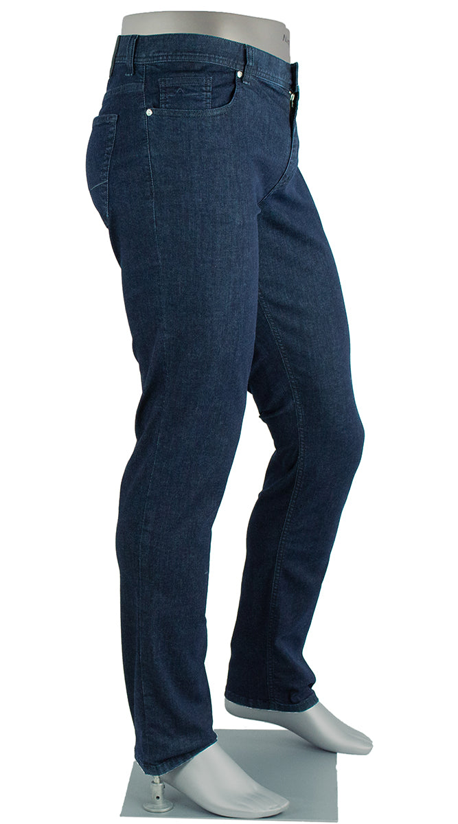 Alberto Pipe Coolmax® Business Jean Indigo Side View 