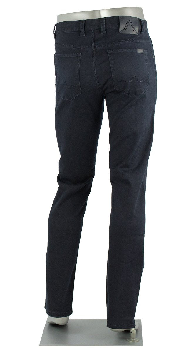 Alberto Slim Jeans  Dual Fx Dark Indigo Back View 