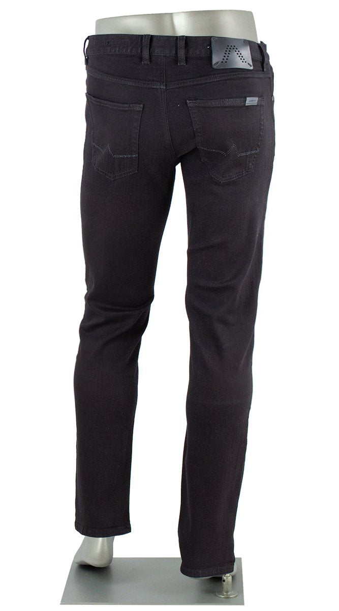 Alberto Stone Jeans Superfit Dual Fx Black Back View 